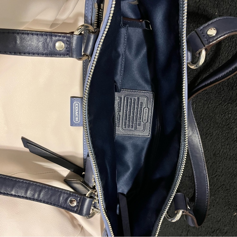 Coach White and Blue Women's Bag - Picture 10 of 12